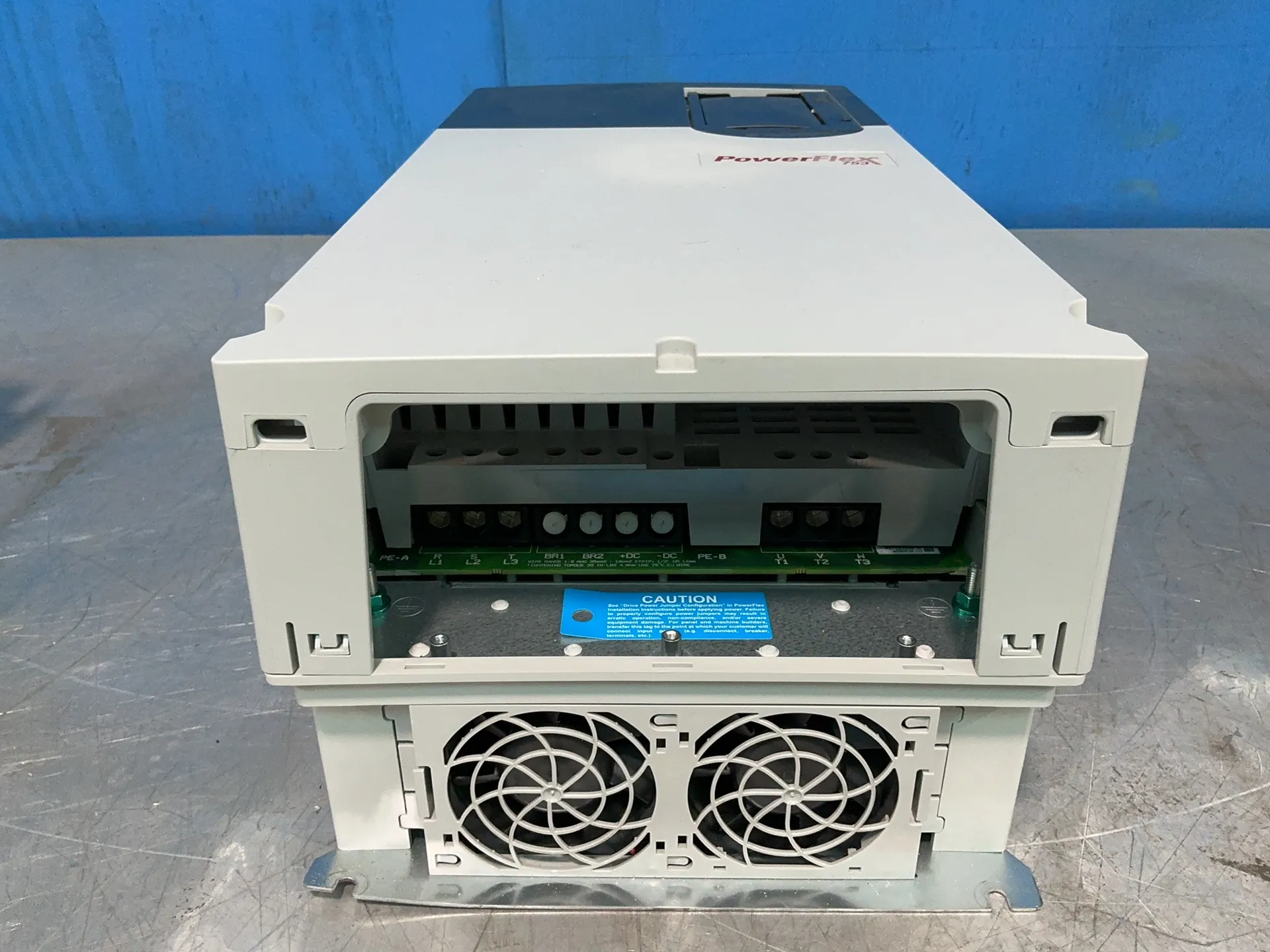 60 HP Allen-Bradley #2 0f11n-d-077-aa0nnn, series a powerflex 753 air-cooled a, 85 (72) A, 0-460 Volts, 3