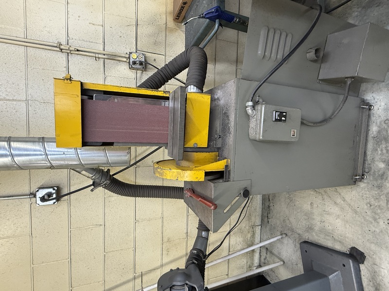 6" x 48" Kalamazoo, belt sander, 3 HP, 3450 RPM, 3500 SFM, 6-1/2" x 14" platen, 6" x 10" table, 110/220 V., 1