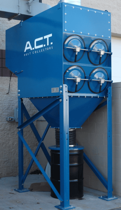 7000 CFM Act #2-8, cartridge dust collector, 8 cartridges, 2,032 squaring ft. filter media, MERV 15, reverse
