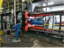 400 Ton, Erie, 4-post horizontal, 175" stroke, 245" DLO, 36" x40" bed area, 200 HP hydraulic system, PLC, 1994