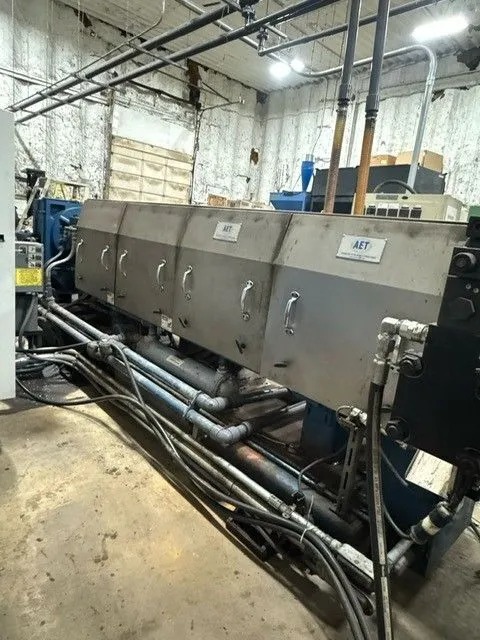 4.5" AET #45AS32, strand pelletizing extrusion line, 32:1 L/D, side vented, water cooled, 250 HP Marathon