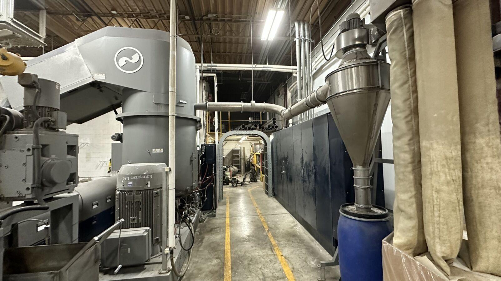 Erema #INTAREMA-1512-TVEplus, pelletizing line, ecoSave, preconditioning densifier, 250 KW, 850-1250 kg/hr