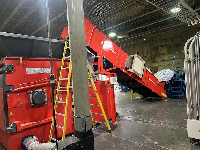 Weima #WLK-18-J, Jumbo single shaft film shredder, 132 HP, 2018