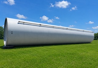 7,010 cu. ft. CST Storage, resin pellet silos, 12' diameter x 72' H, funnel flow, 40 PCF, 2017 (2 available)