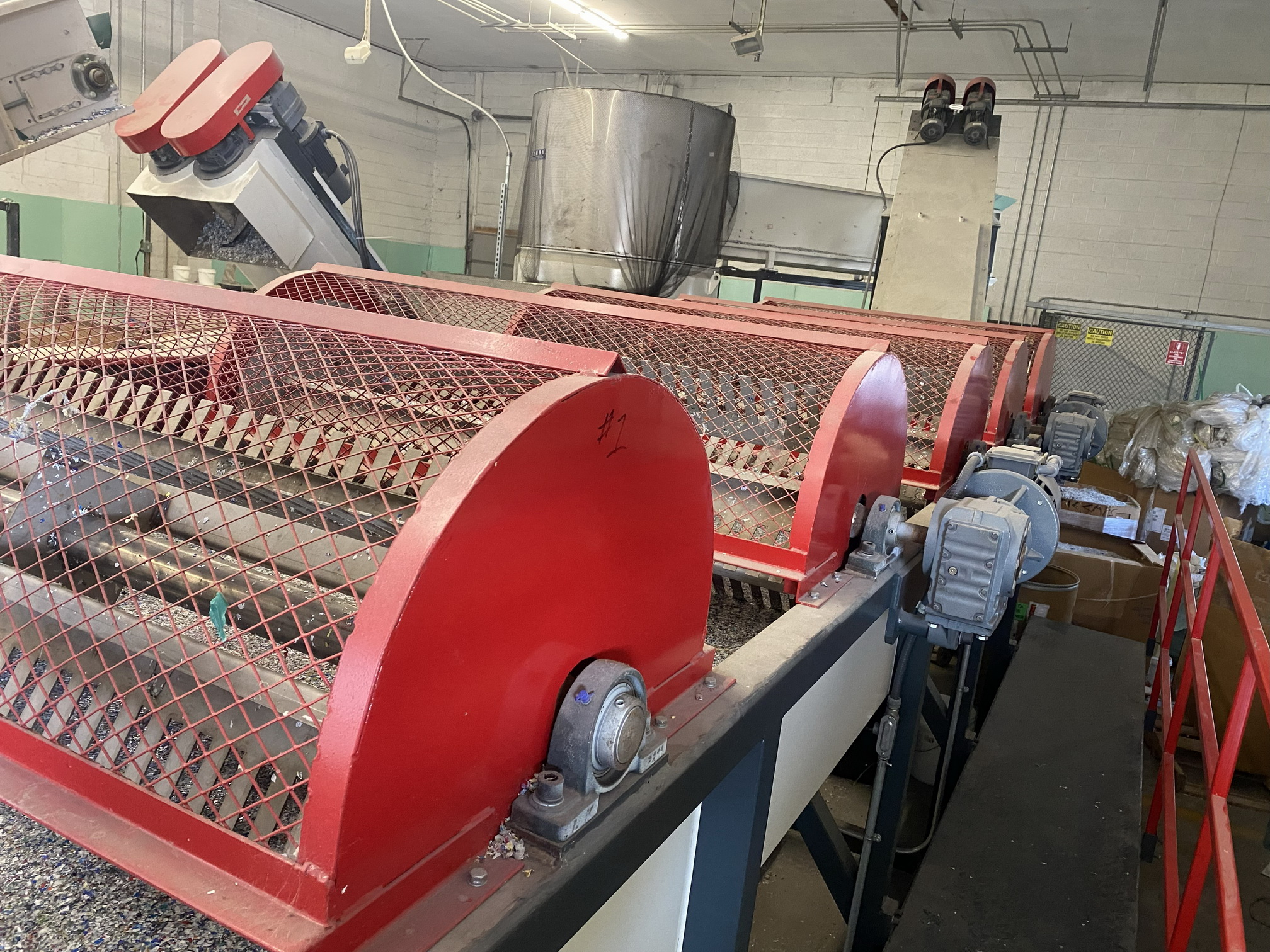 PE/PP Film & Woven Bag Recycling Wash Line, sorting, size reduction, metal removal, hot & cold washing
