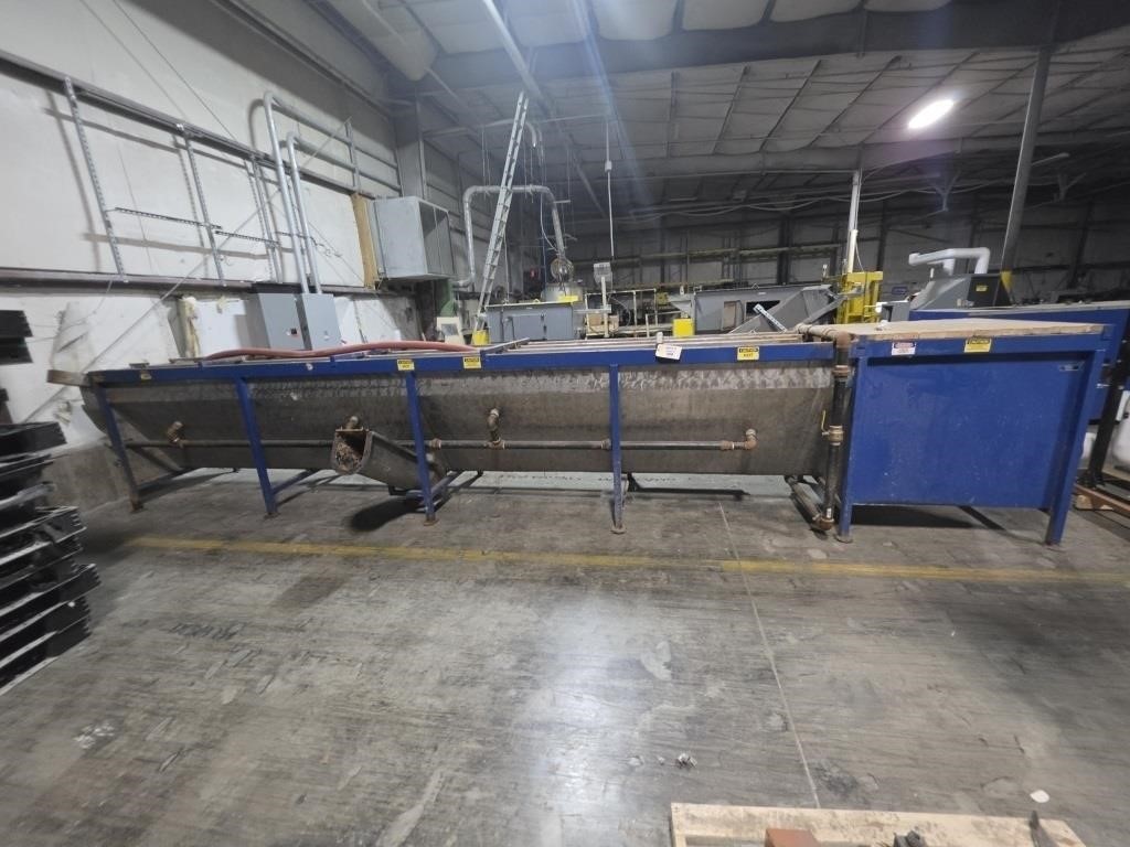 Recycling Systems #KS-20-70, PET hot wash line components, trommel screen, 12' x 57" diameter drum