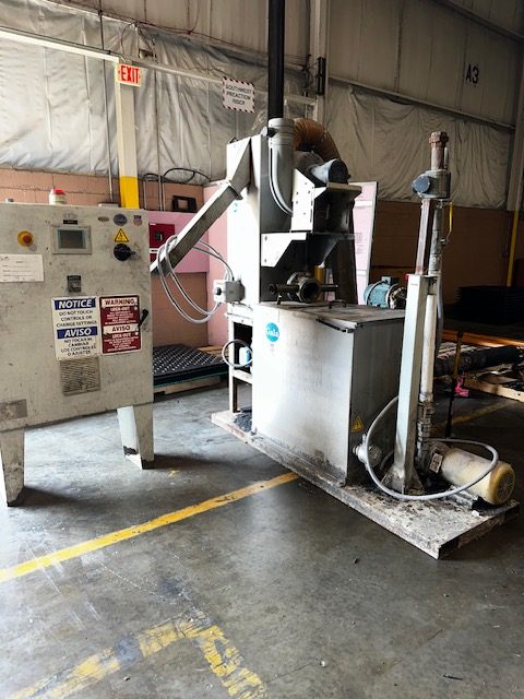 Gala #Edge-1000, underwater pelletizing system, 80 GPM tempered water, 24 hole die, spin dryer, new screens