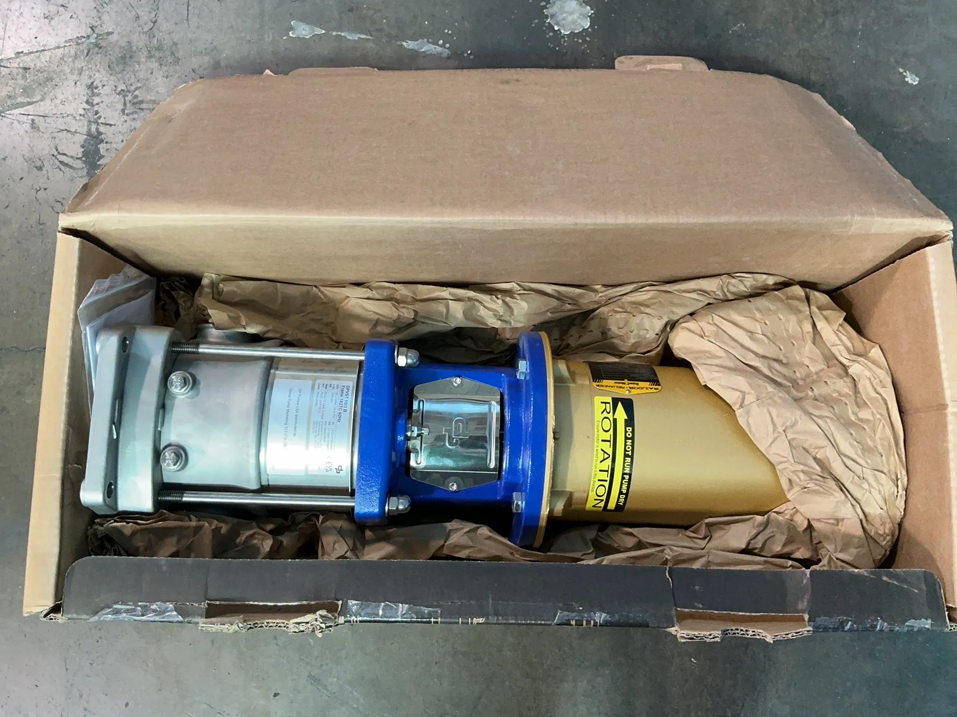 DP Pumps #CP1015*009448, DPVST 10/3 B pump, 3 HP, 3450 RPM, Fr.182TC, 230/460 V., new (2 available)
