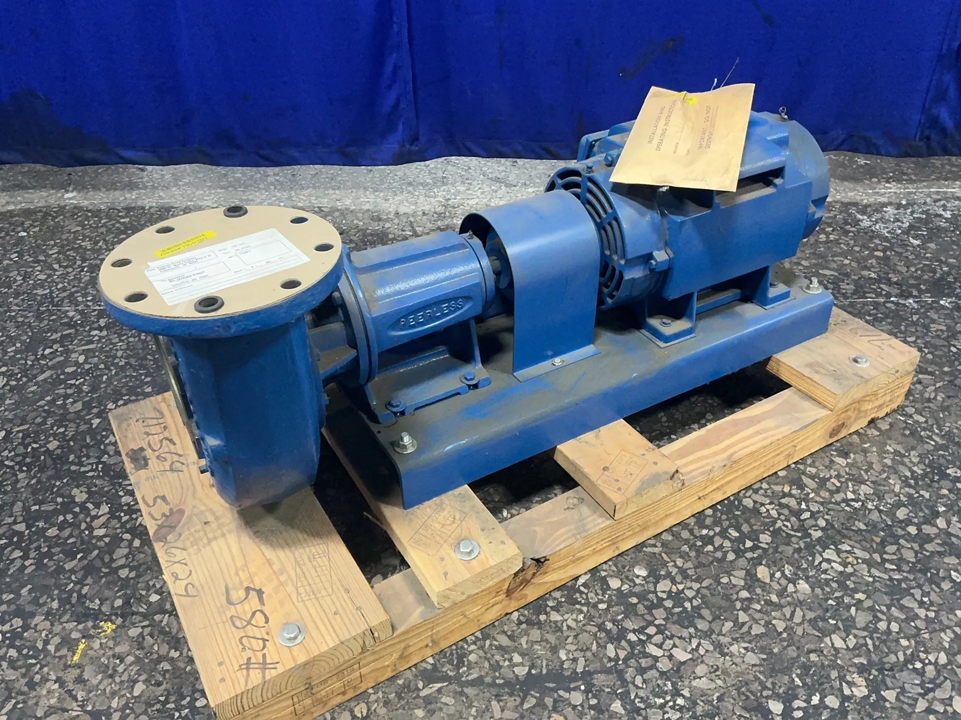 800 GPM, Peerless #F2-1050A, centrifugal pump, 20 HP, 1725 RPM, 208-230/380/460 V.