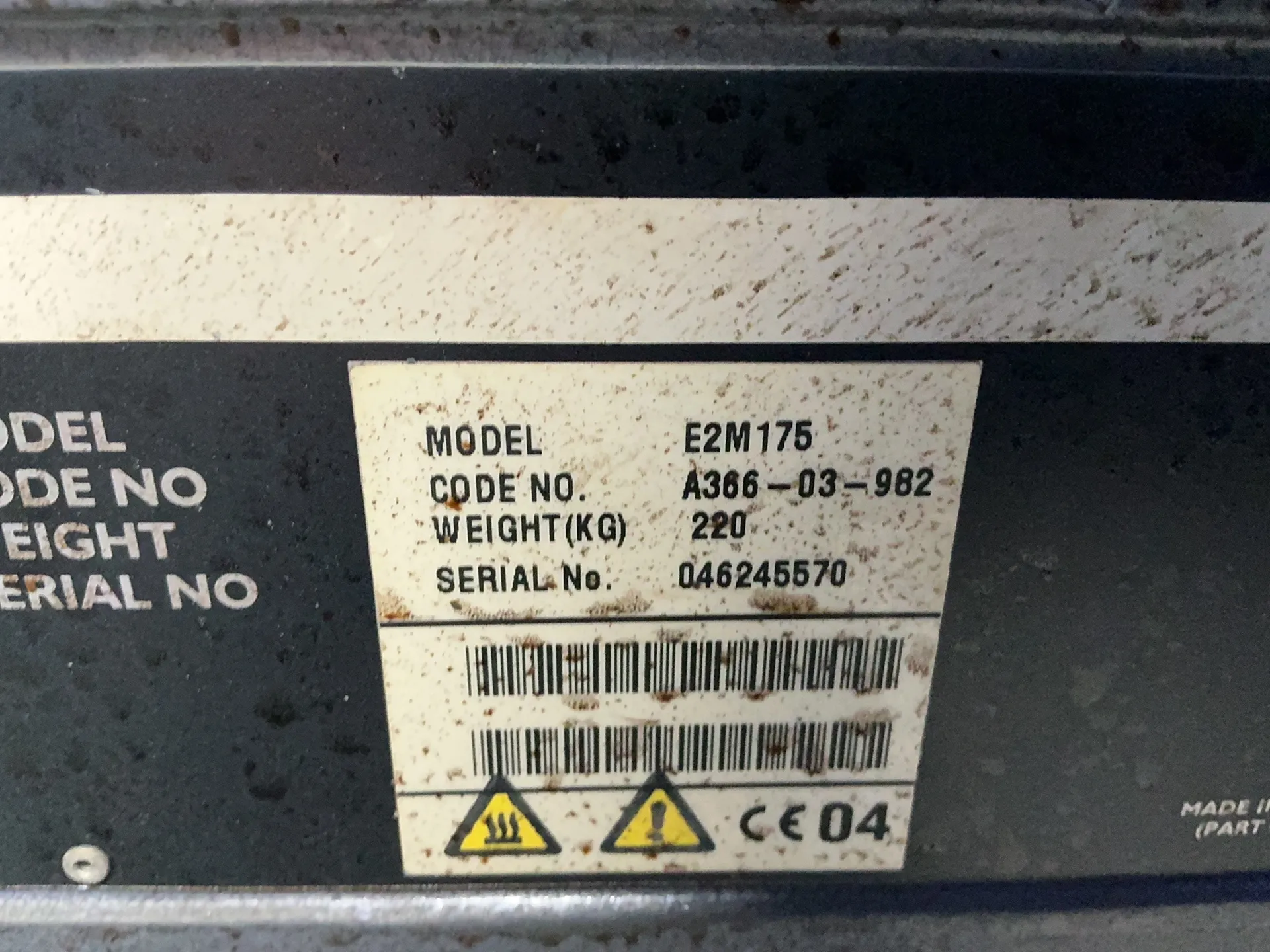 BOC Edwards #E2M175, vacuum pump, 6.5 KW, 1740 RPM, Edwards MF 300 outlet mist filter, 208-230/460 V.