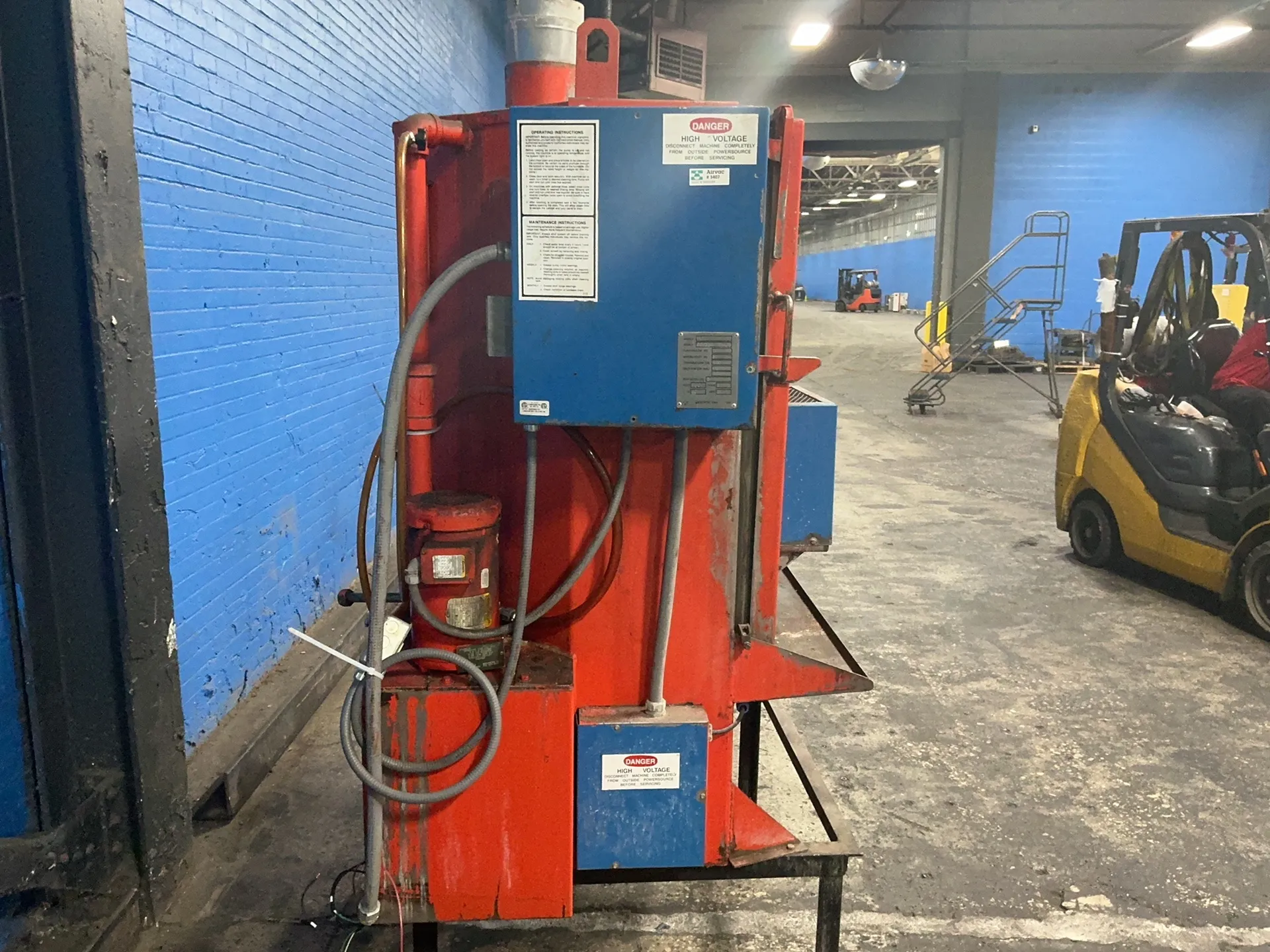 Alkota #112, rotary parts washer, 26" diameter x 32" height, 500 lb. turntable load capacity, 50 gallon wash