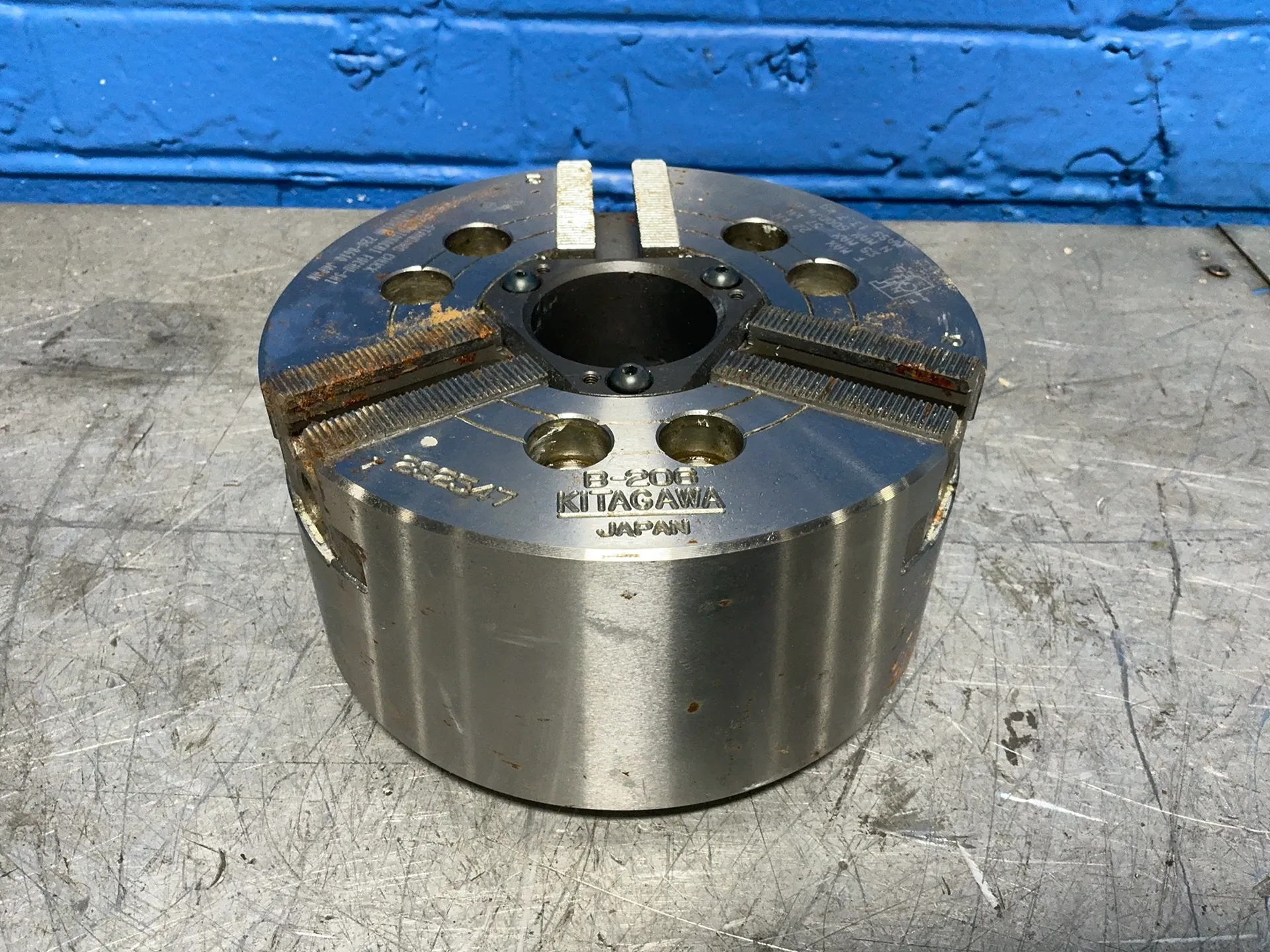 6.5" Kitagawa #B-206, 3-jaw chuck, 6000 RPM max