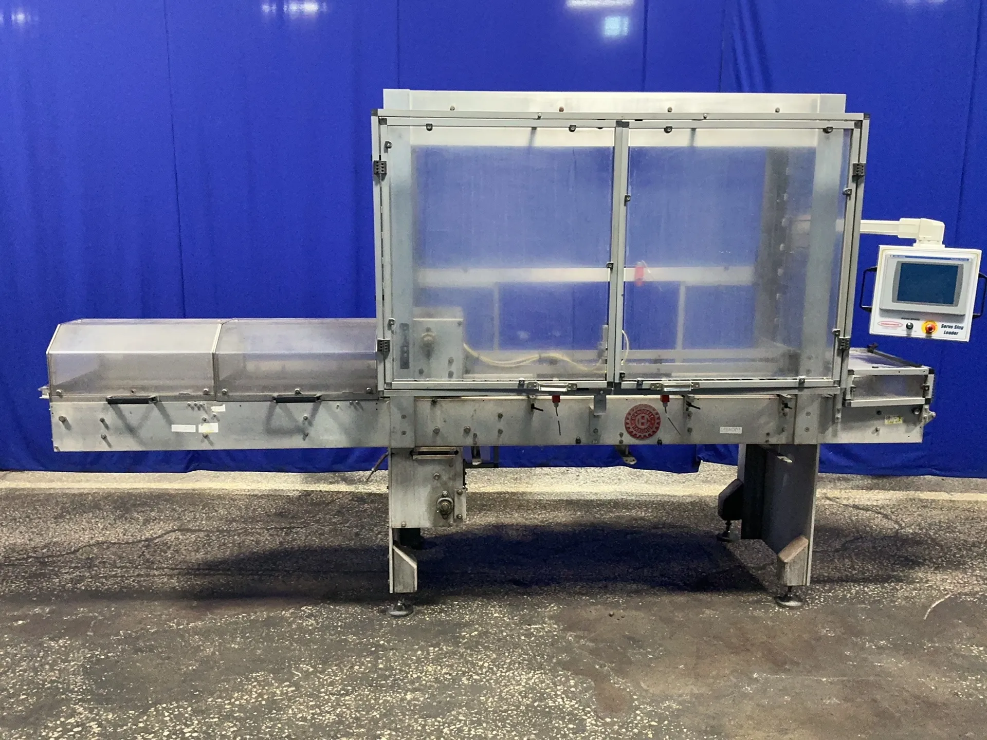 17" wide belt, Campbell Hardage, conveyor, Allen Bradley PanelView Plus 1000, sling arm, 230 V.