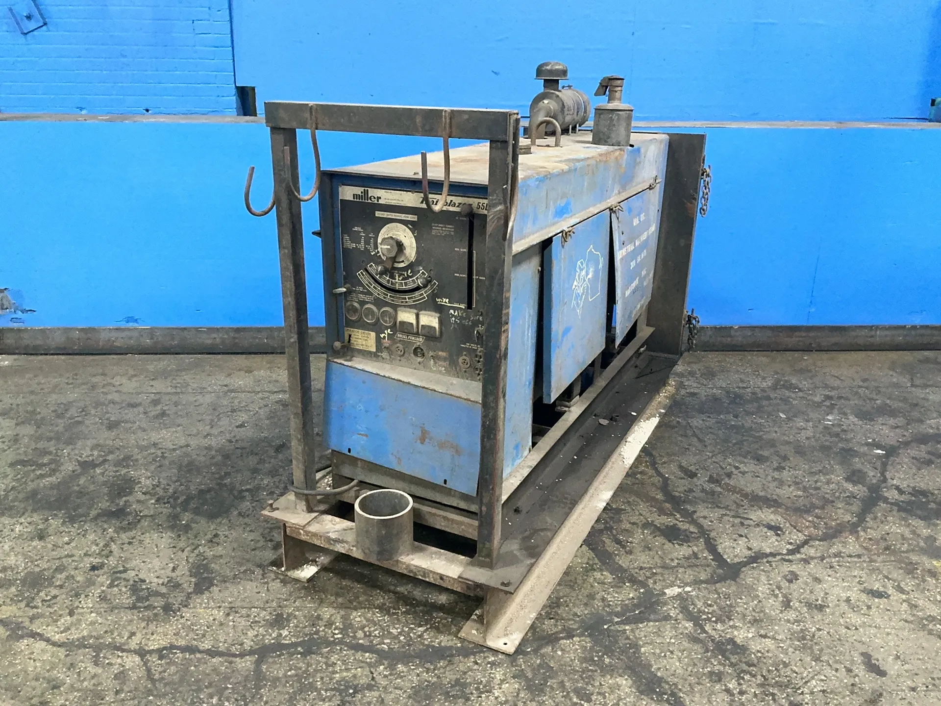 Miller #TRAILBLAZER-55D, welding generator, 400 Amps, 900/1800 RPM, 12 V. AC, cables