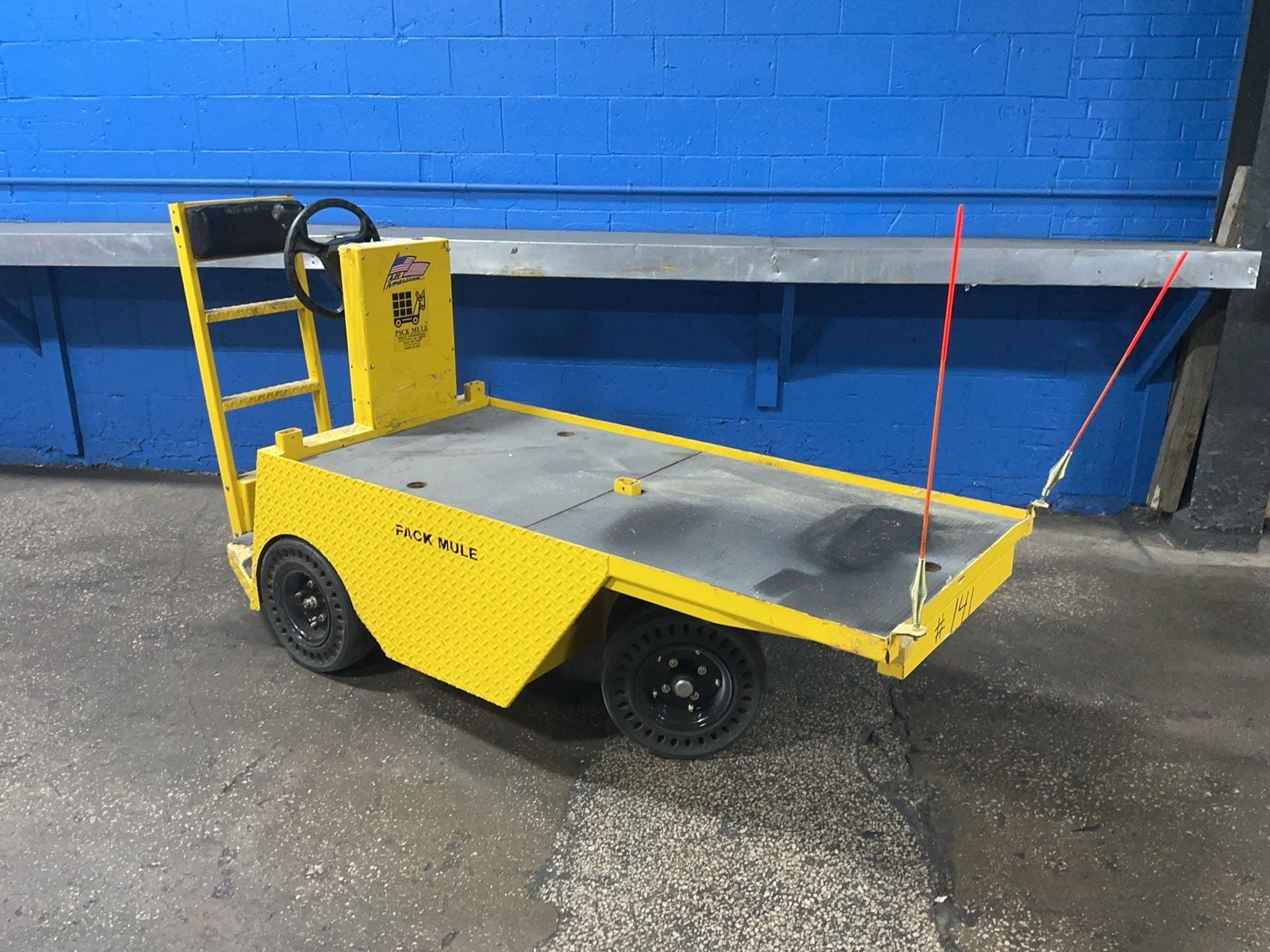 1,200 lb. Wesley #SC-775-6CA, Electric Stock Cart, 31" x 68"