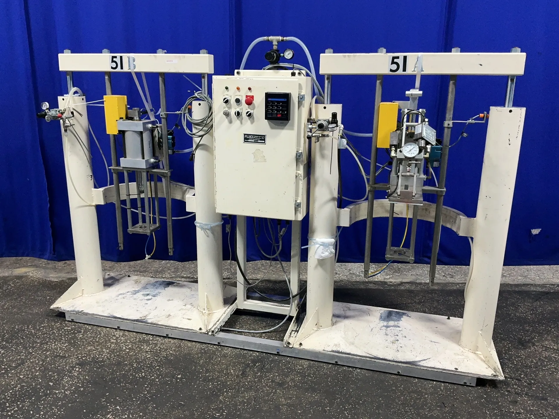 Fluid Automation #CE455-55M, Dispensing Unit, 21" capacity, pneumatic pump, control cabinet (4 available)
