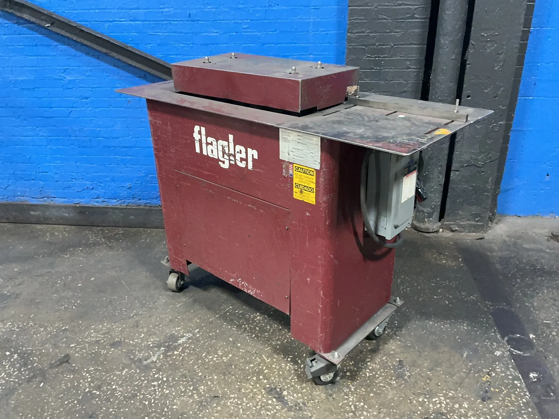 Flagler #17H100, 7-station rollformer, 22 Ga. capacity, 2 HP, 230 V.
