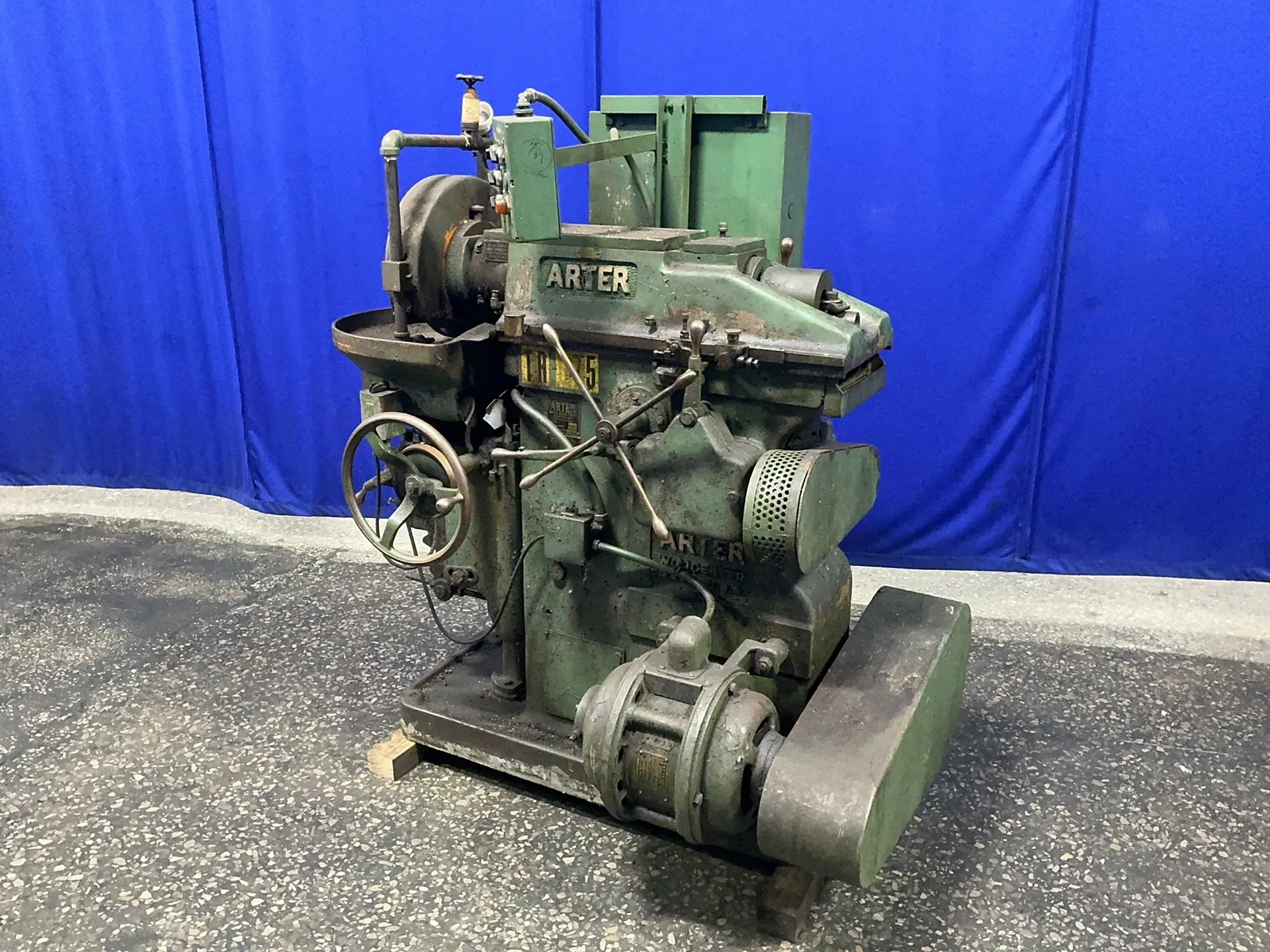 Arter #A-1-8, rotary surface grinder, 9" diameter capacity, 16" grinding wheel, magnetic chuck, 5 HP, 1150