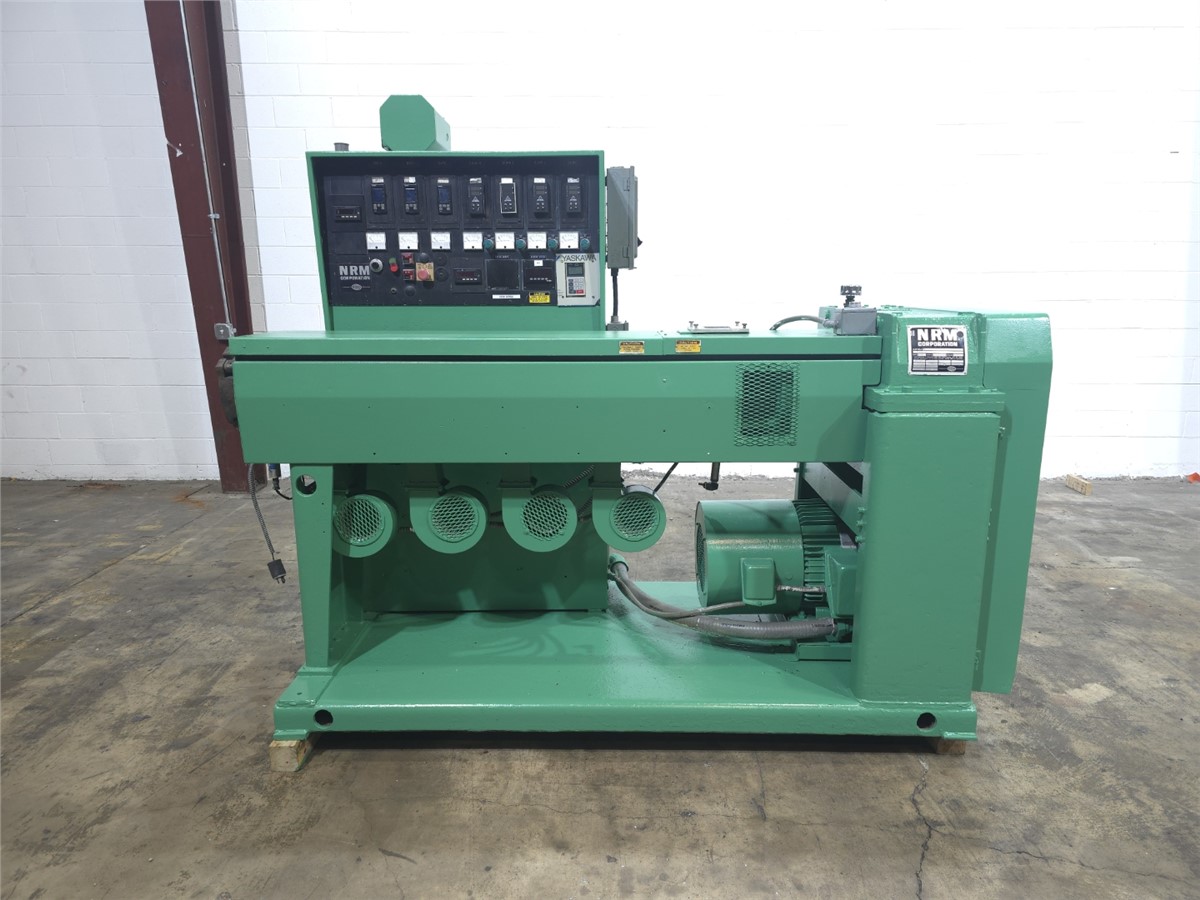 2.5" NRM #Pacemaker-III, single screw extruder, 24:1 L/D, air cooled, 4 barrel zones, 50 HP AC, 16.95:1