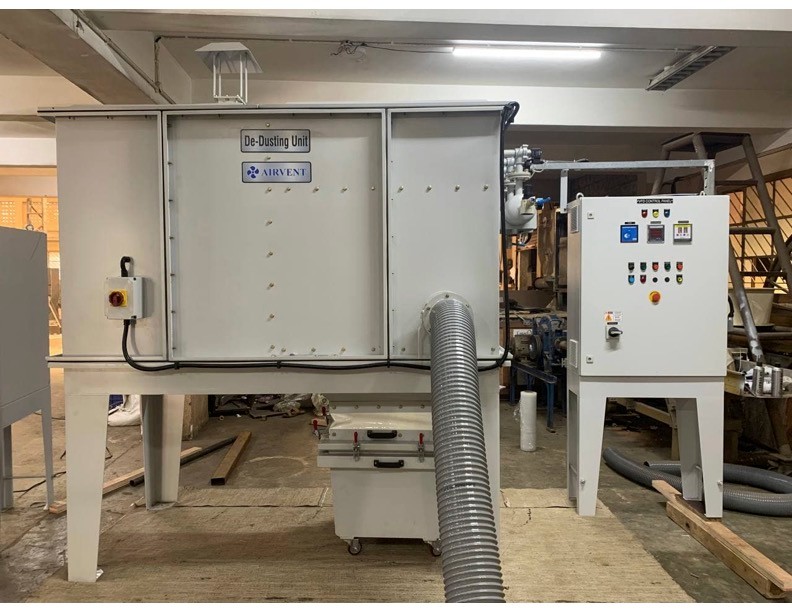 589 cfm Airvent Dedusting Unit, 1000 m3/hr, Polyester filter bag, 43 sq.ft. bag filter area