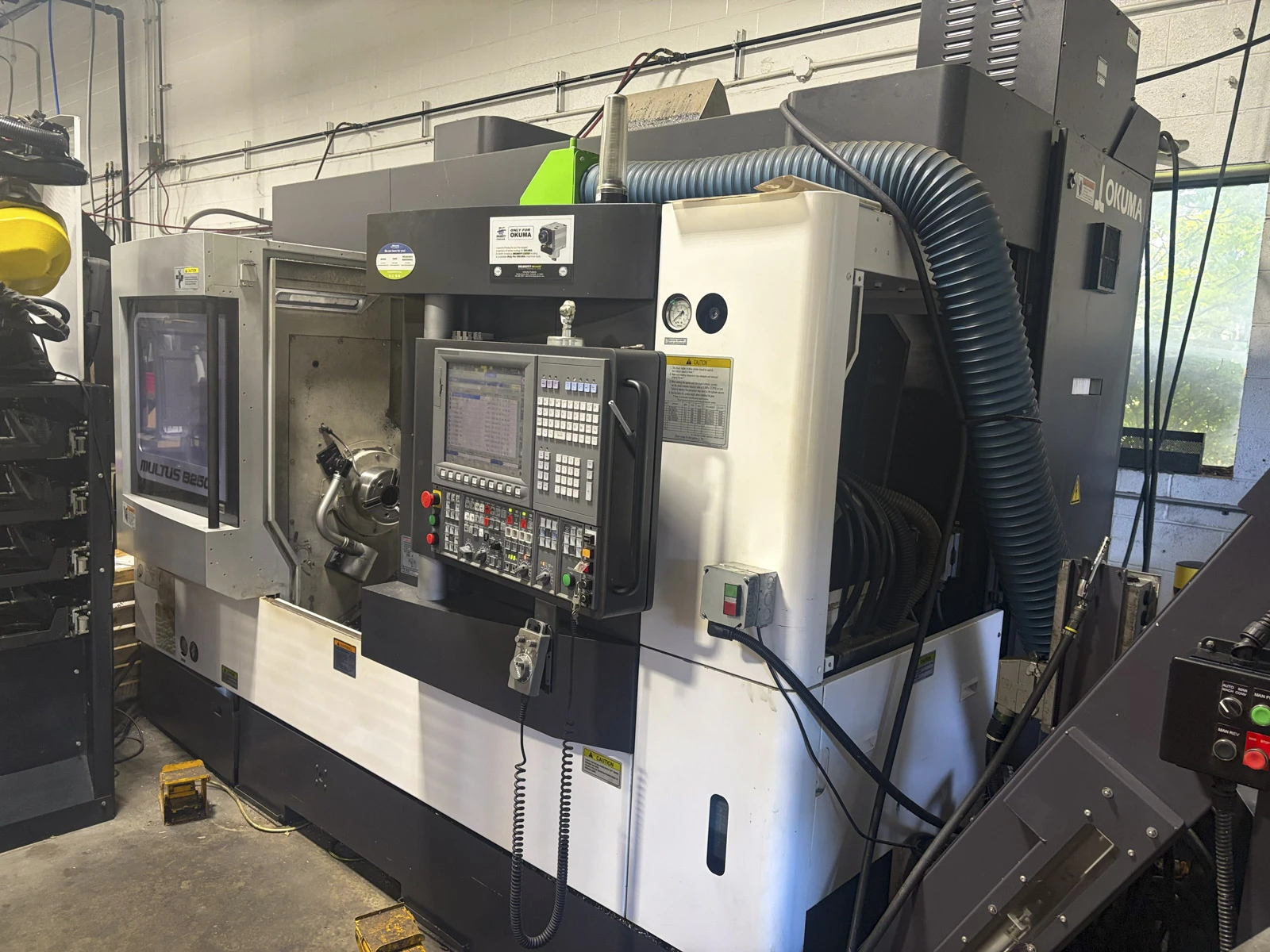 Okuma #Multus-B250II, 5-Axis CNC Lathe, 31.5" machining length, 40.5" centers, 23.62" turning diameter, 8"