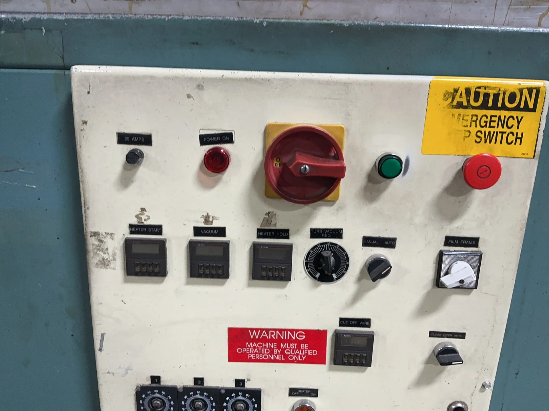 Visual Thermoforming #CTIF-3036, visual packaging machine, 30" x 36", 60 amps, 220 V., w/ manual and parts