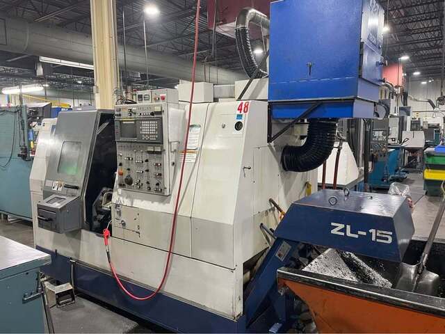 Mori Seiki #ZL-15, Twin Spindle Twin Turret CNC Lathe, 18.9" swing, 23.4" machining length, 6.3" turning