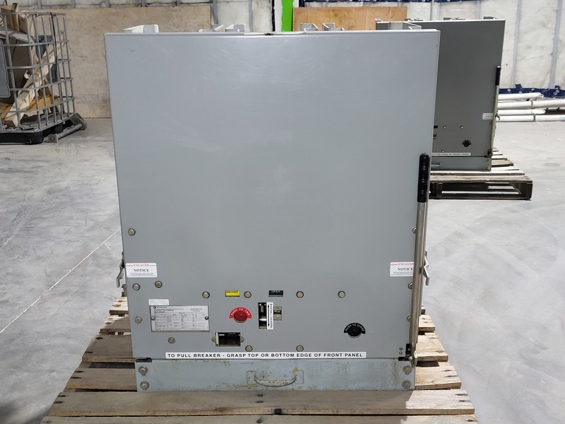 1200 Amps, General Electric PowerVac #VB1-13.8-500-3, medium voltage vacuum circuit, 15 KV, 60 Hz, 18 KA, 125