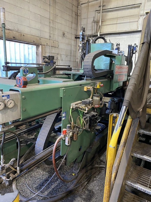 Peddinghaus #PCD-1100/3B-Advantage, CNC 3-Spindle Drill Line, 43.31" x 18" max. material, 1-9/16" drill