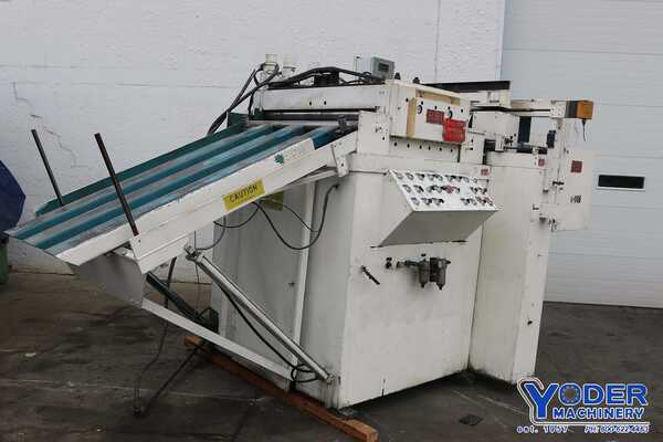 50" x .034" RBI #SM448, 3 over 4 straightener, 7-rolls, 4" roll diameter, hydraulic, #69016