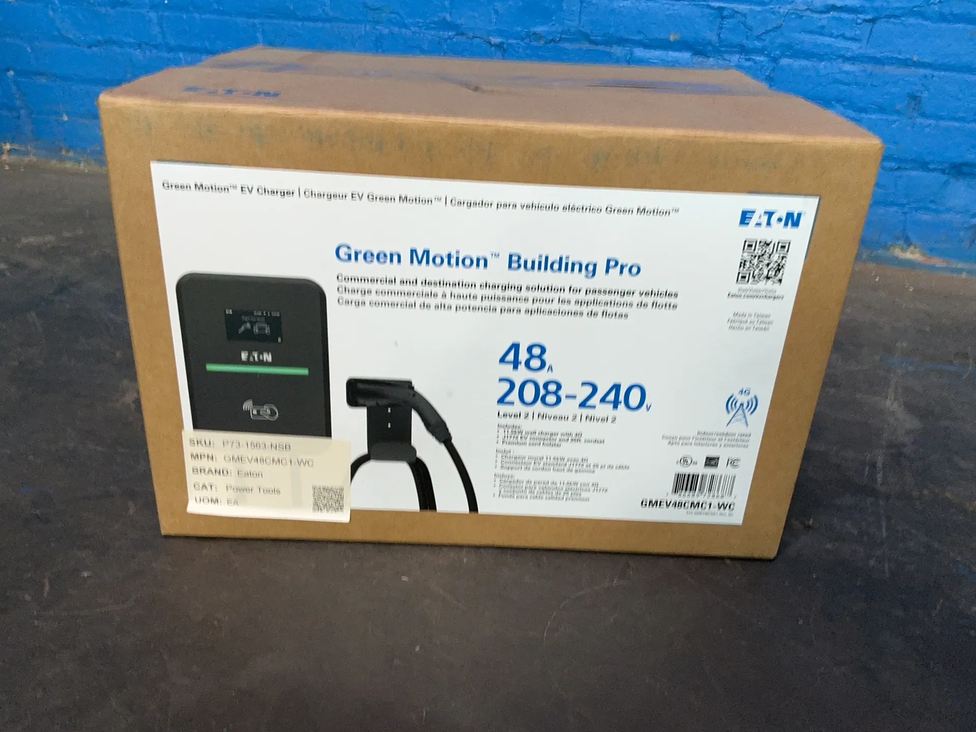 Eaton #GMEV48CMC1-WE, Green Motion Building Pro EV Charger, 48 Amps, 208-240 Volts, new (16 available)