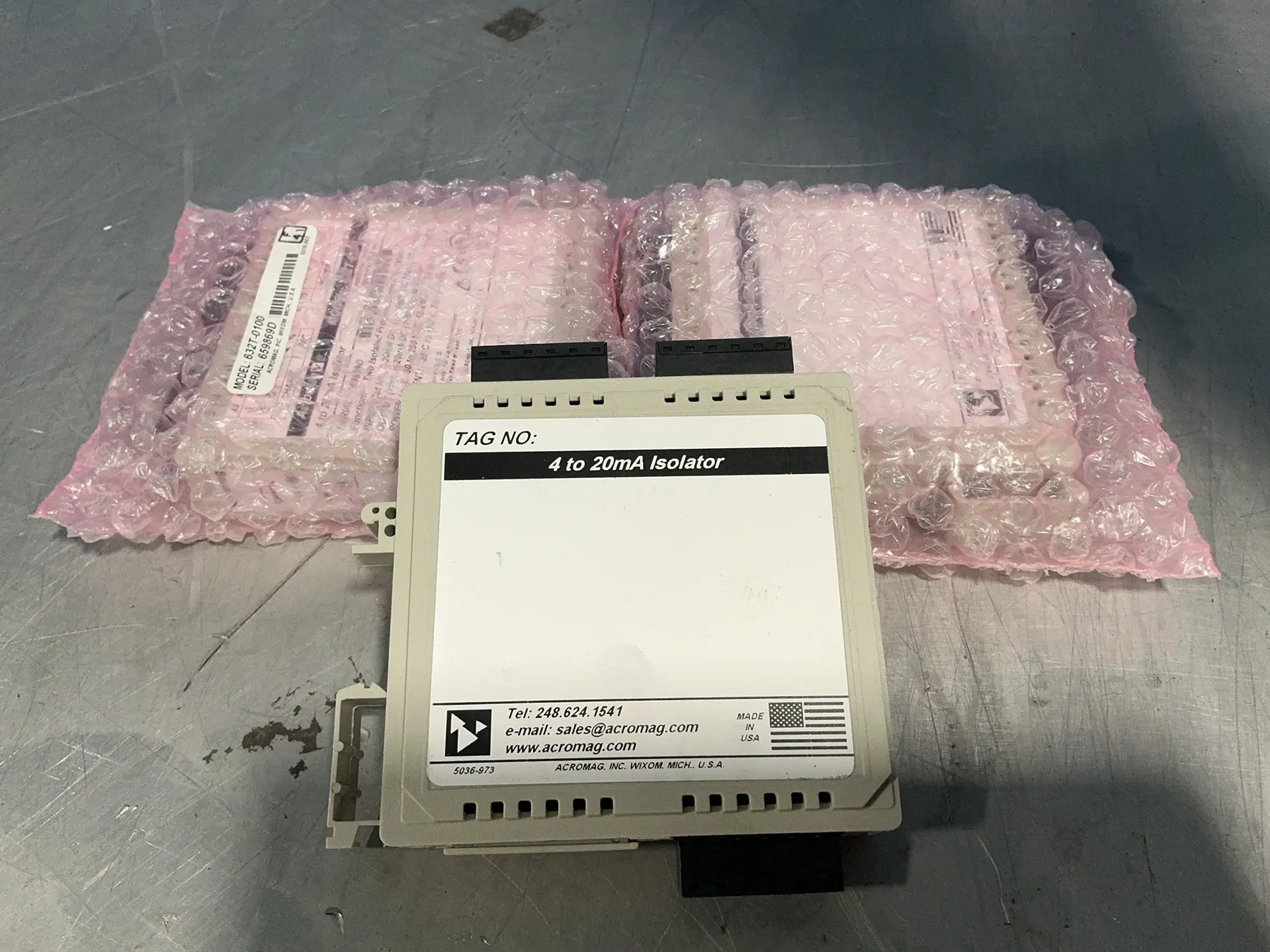 Acromag #632T-0100, Isolators, 4-20 mA, 4.3 W, 1000 Ohms, 90-250 Volts, LOT of 3