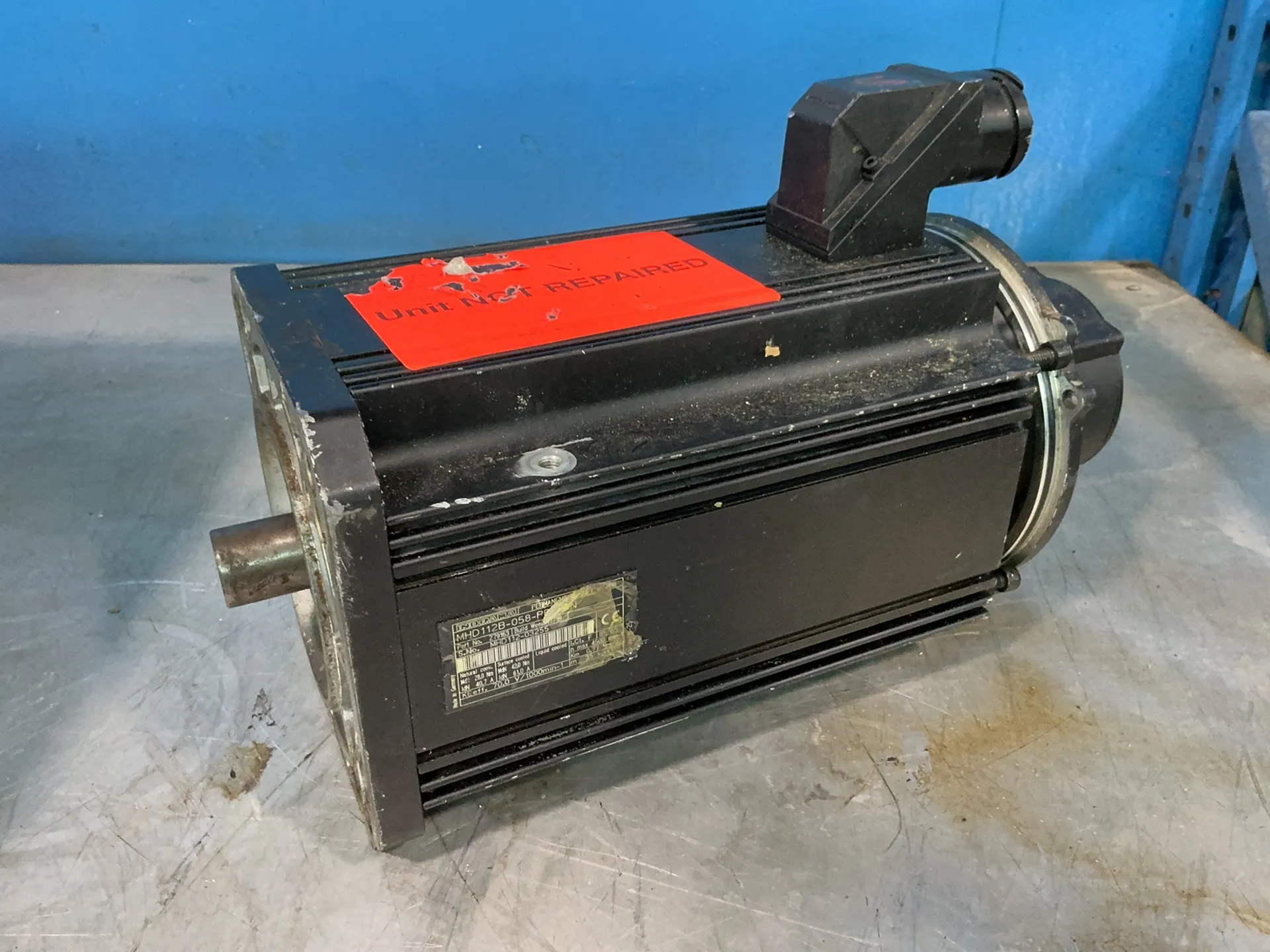Indramat #MHD112B-058-P70BN, Permanent Magnet Servo Motor, AS IS