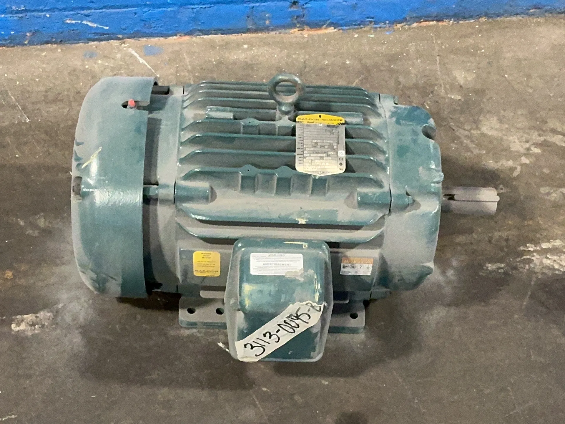 20 HP 1465 RPM Baldor #09J371T502G2, Frame 256T, severe duty, 27 Amps, 400 Volts