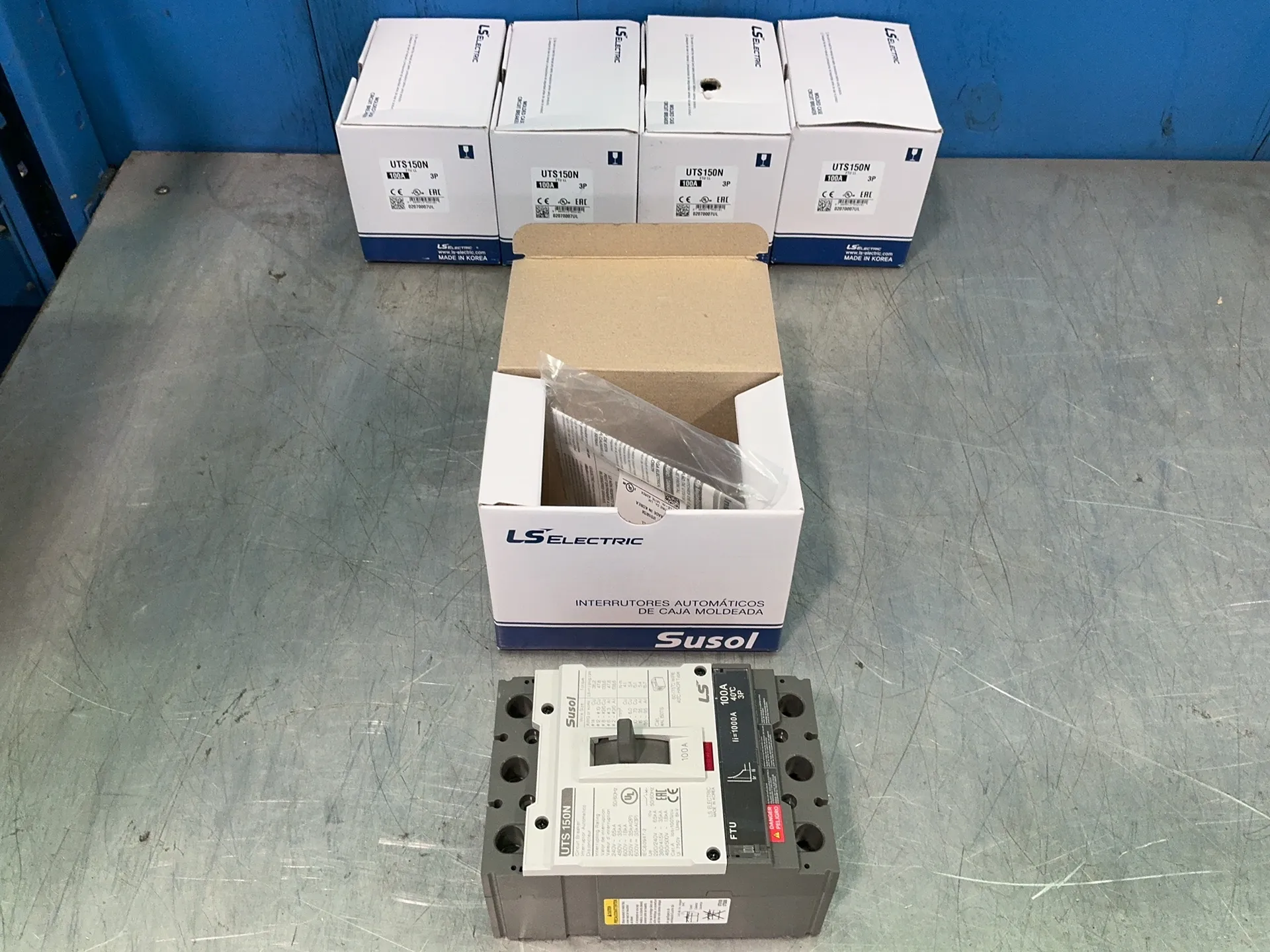 100 Amps, Leroy Somer Electric #02070007UL, UTS150N molded case circuit breakers, 240/480/600 Volts, LOT of