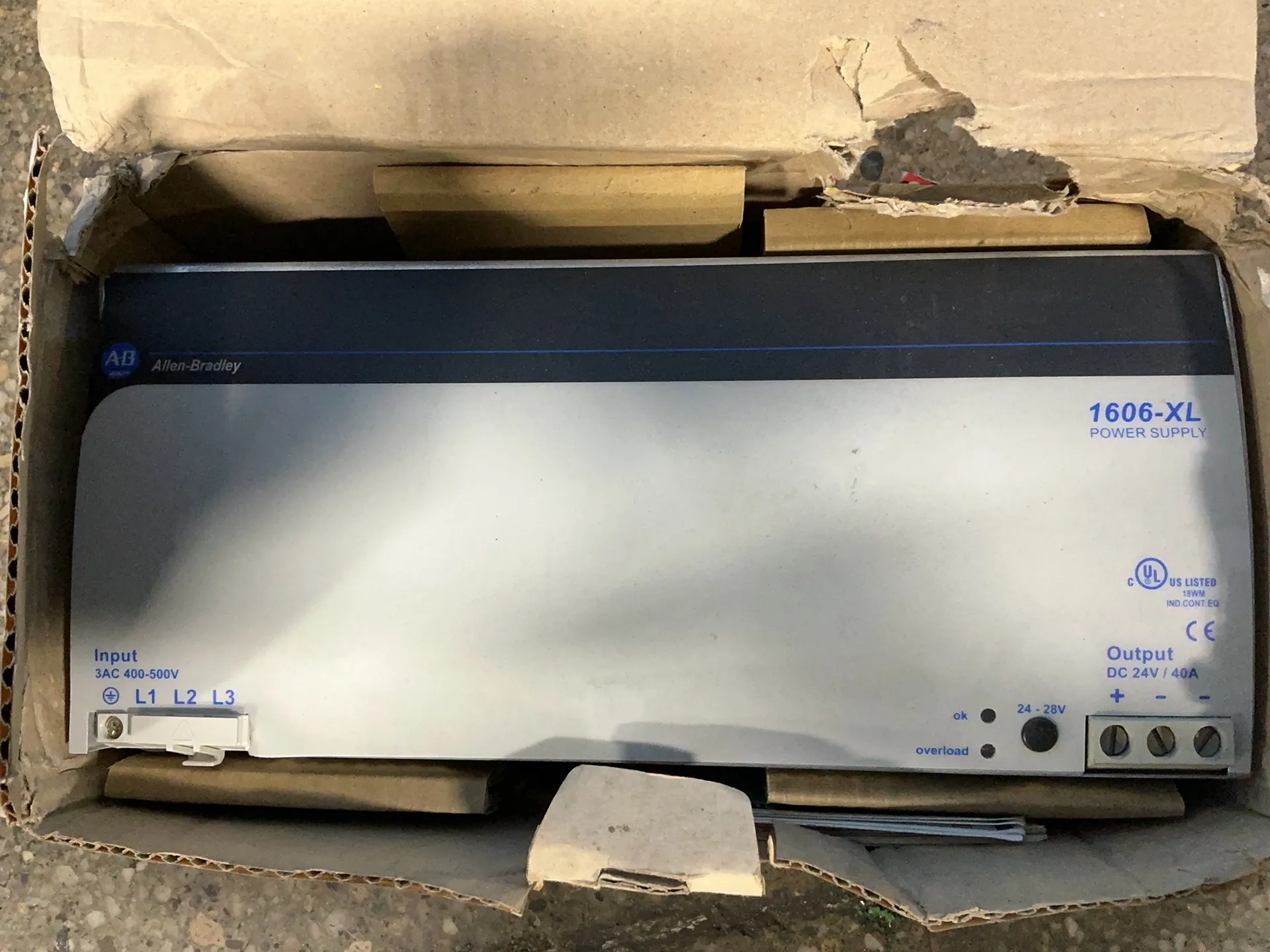 Allen-Bradley #1606-XL, power supply, 24 Volts, 40 A, new