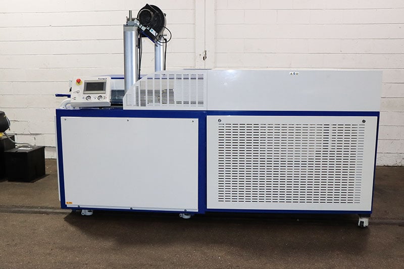 Formech #1250, vacuum forming machine, 49.2" x 49.2" sheet size, 46.59" x 46.59" x 23.62" forming area, 25