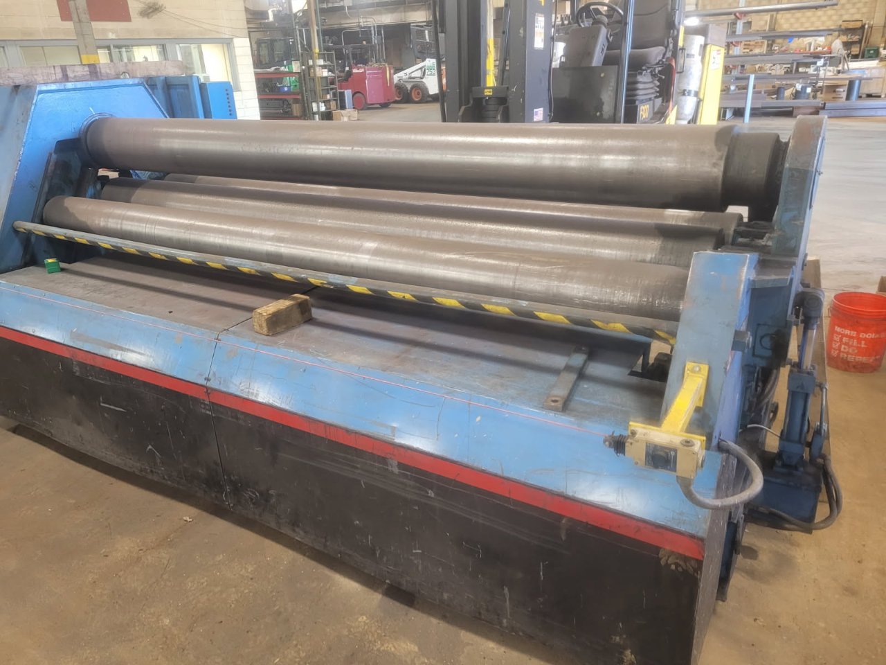 120" x 3/8" Bertsch #37-10, 4-roll CNC plate bending roll, Pro 3S Control, 10.5'top roll diameter, 2008