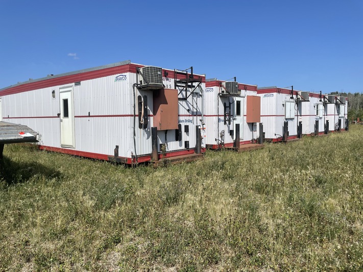 TravCo, 23 person camp complex, 5 modules, galley kitchen, dining room, 4 stall bathroom w/ showers, rec room