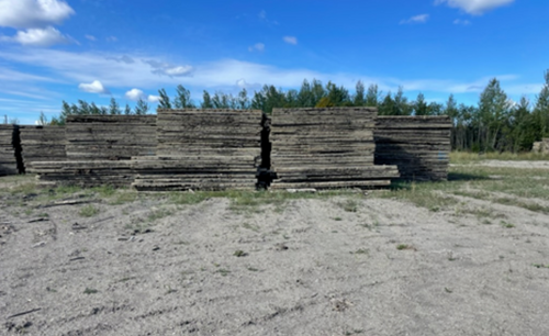 8' x 14' fir/oak access matting, oak fingers w/ fir base, 2014 (5,400 available)