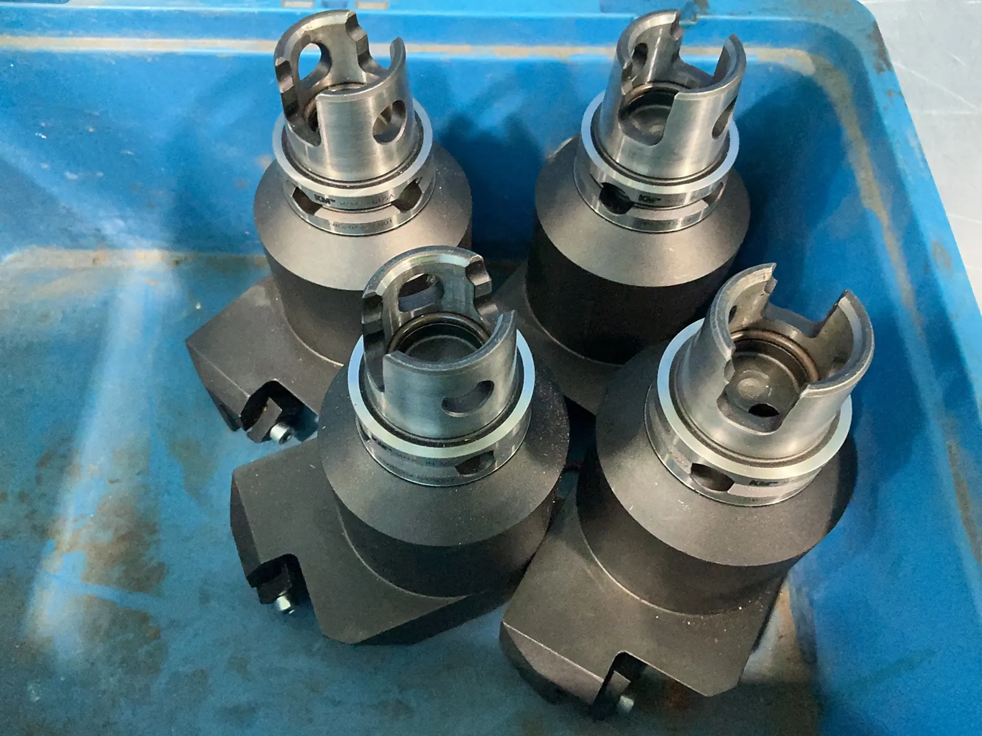 Kennametal #DWG2047203R01, KM modular quick change tooling system adapters, LOT of 4