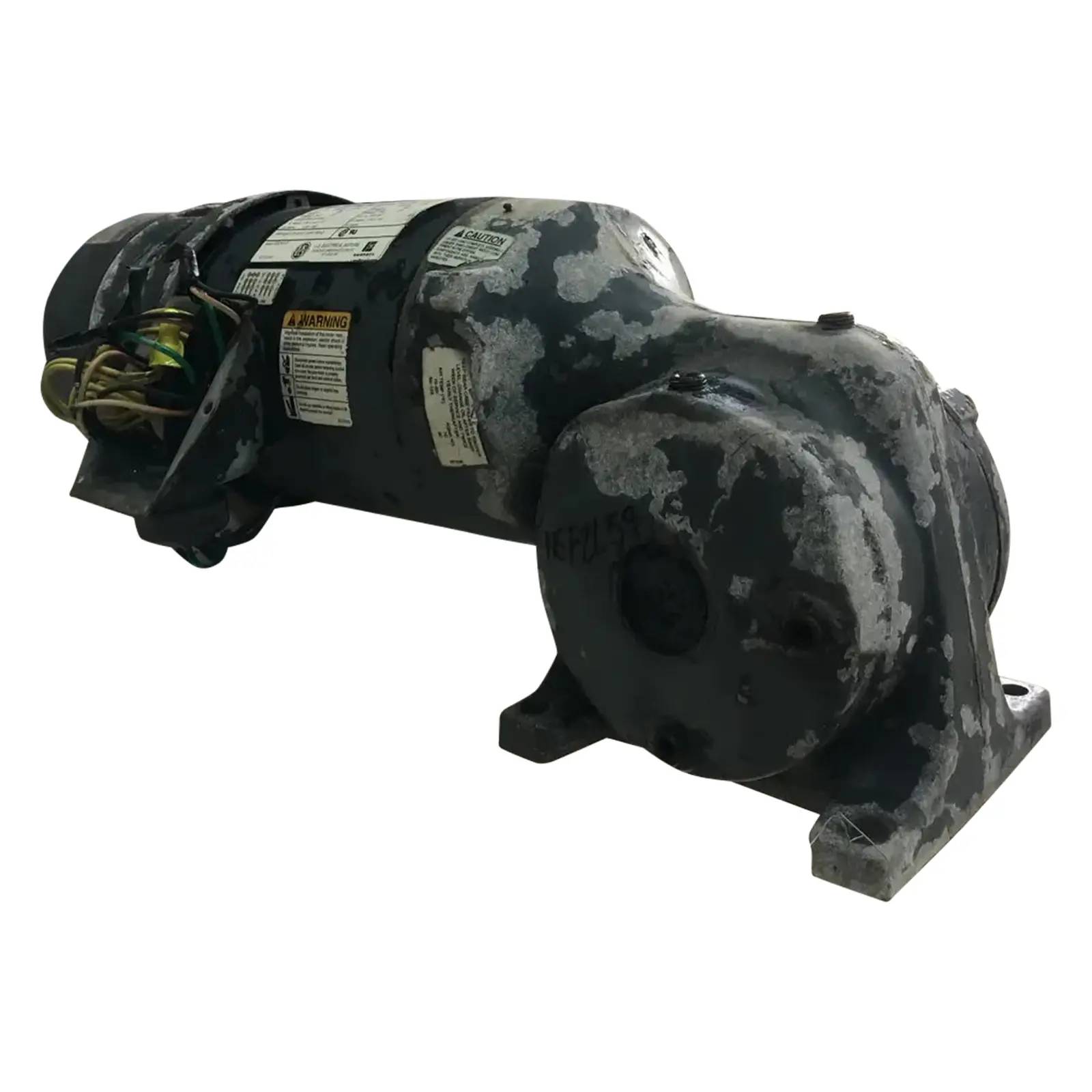 1 HP 1750 RPM U.S. Motors Electric Motor #E186, brake motor w/ Shur Stop electric brake, Frame B143T, 208