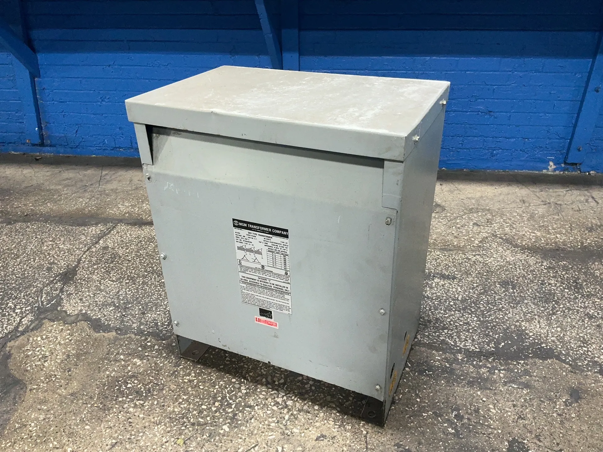 45 KVA 480 Primary, 240/120 Secondary, MGM HT45A3K2SH, dry type transformer, 3PH (2 available)