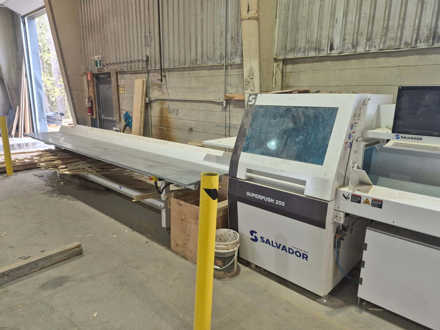 Salvador #Superpush-200, Automatic Optimizing Crosscut Saw, 236.22" max. workpiece length, 19.7" blade