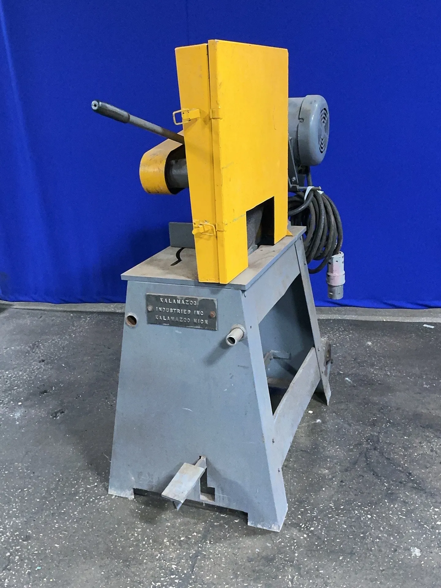 20" Kalamazoo Industries, abrasive chop saw, 10 HP, 1725 RPM, 230/460 V.