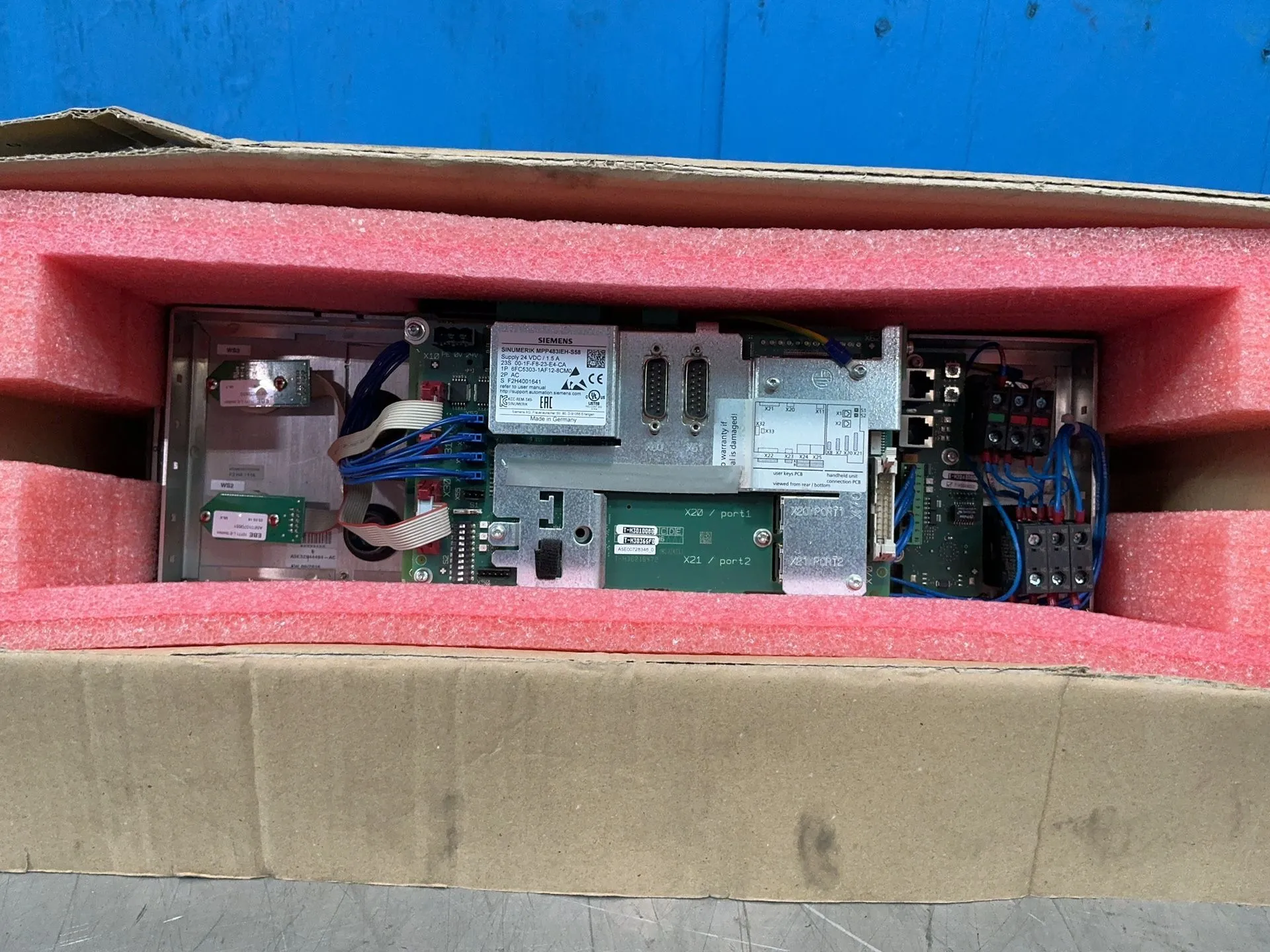 Siemens #6FC5303-1AF12-8CM0, Sinumerik 840D SL control panel, MPP483IEH-S58, 24 Volts DC, 1.5 Amps, 2022