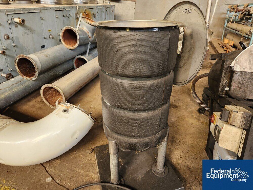 30 gallon Stainless Steel receiver/mix tank, 17.5" diameter x 28" straight side, open top w/ lid, dish