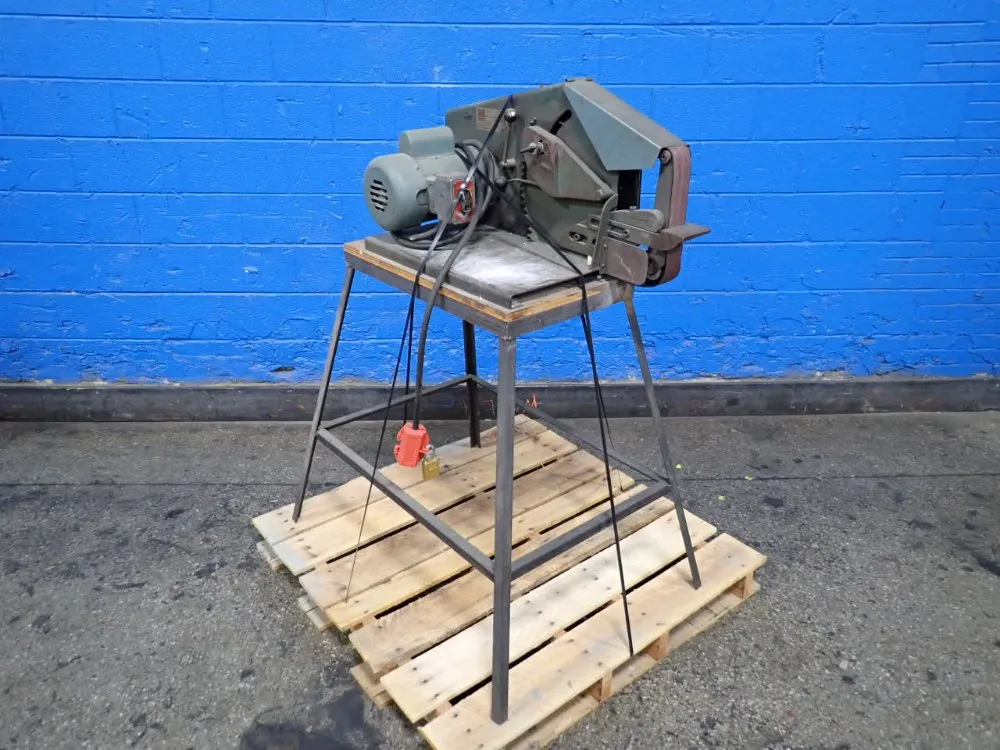 4" x 2" Olympic Foundry #SQUARE-WHEEL, belt grinder, 1 HP, 1725 RPM