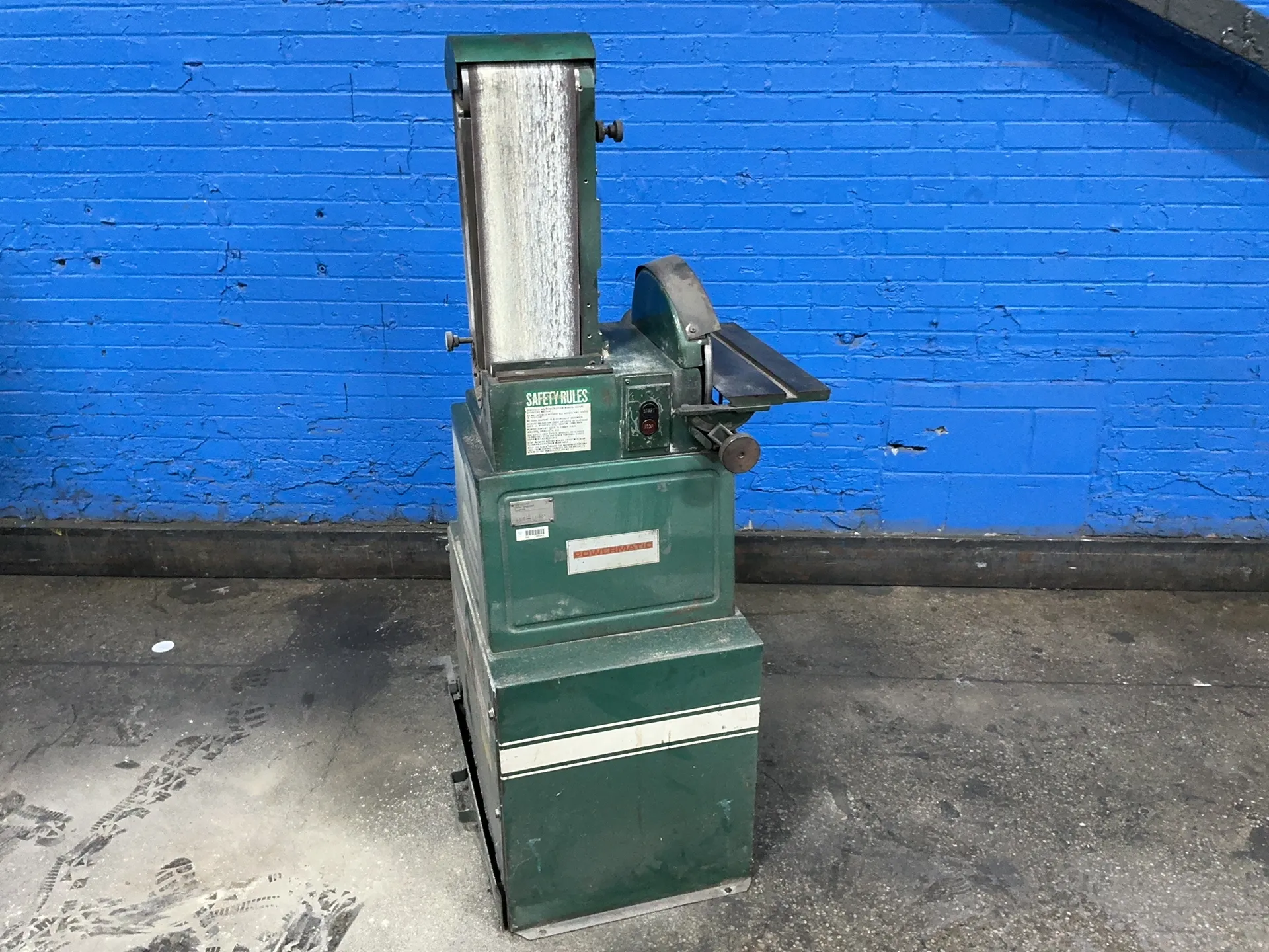 6" & 12" Powermatic #30B, belt sander/disc grinder, 7" x 17" table, 6" belt