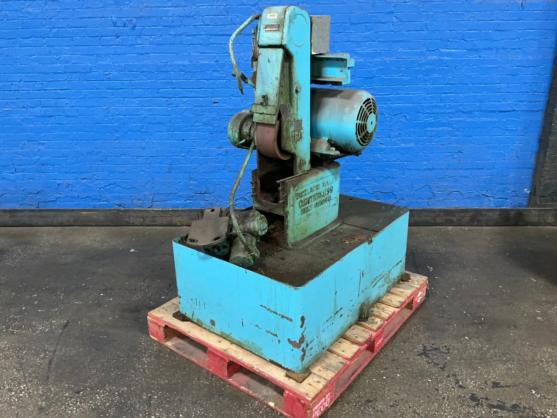 4" Engelberg Huller, centerless belt grinder, 5 HP, 1750 RPM